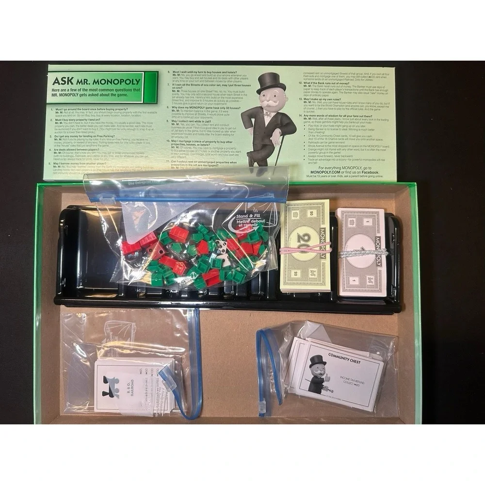 Monopoly Fast Dealing Property Trading Board Game - Cat Token-Hasbro -Speed Die